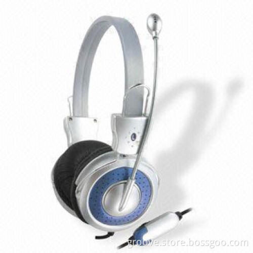 Wired Computer Headphone with Mic Frequency Range of 30 to 16,000Hz